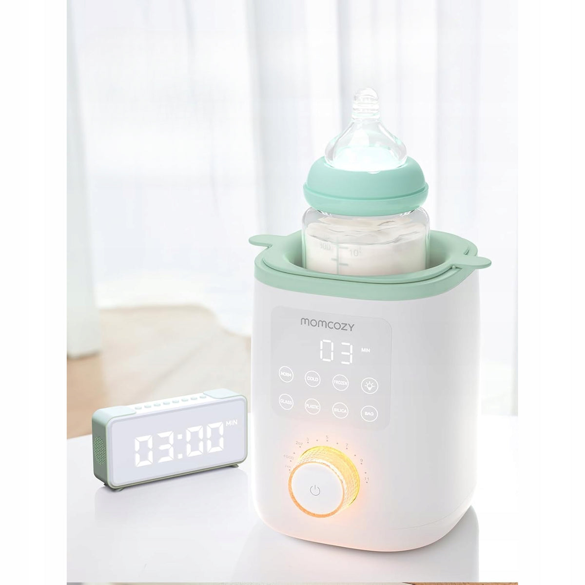 9in1 Bottle and Milk Heater with 37°C Night Light Sterilizer Momcozy Medical device no
