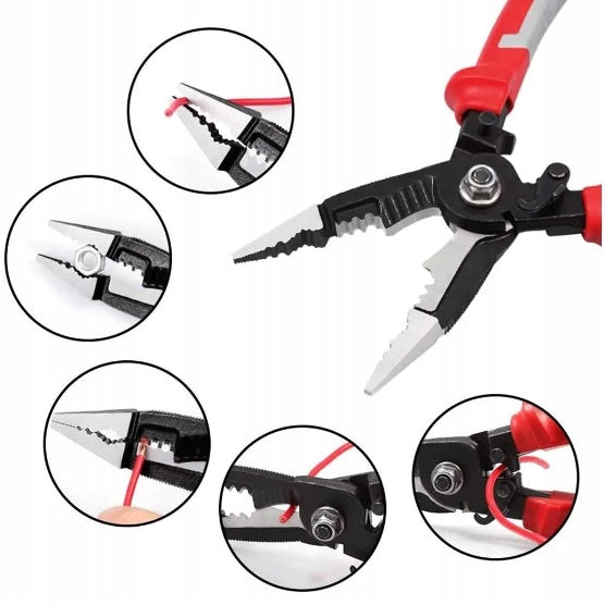 9in1 Multifunction Pliers for Electrician + Quick Couplers for Cables, Wires Manufacturer code multiszczypce wielofunkcyjne dla elektryka