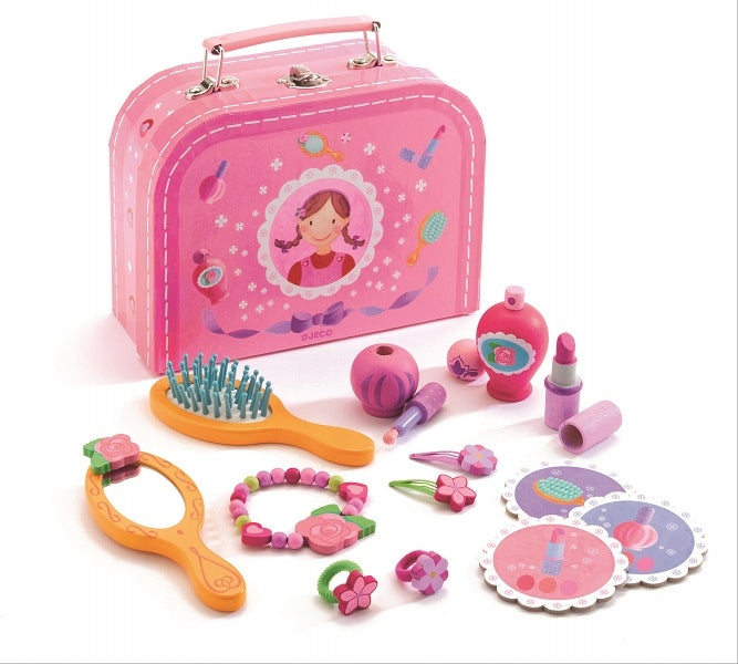 A handy set of a little lady in a suitcase Djeco