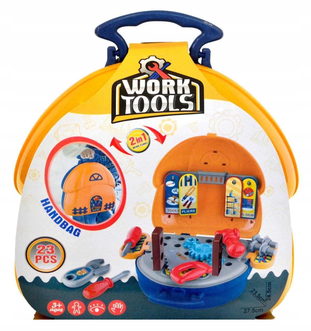 A set of tools in a practical chest