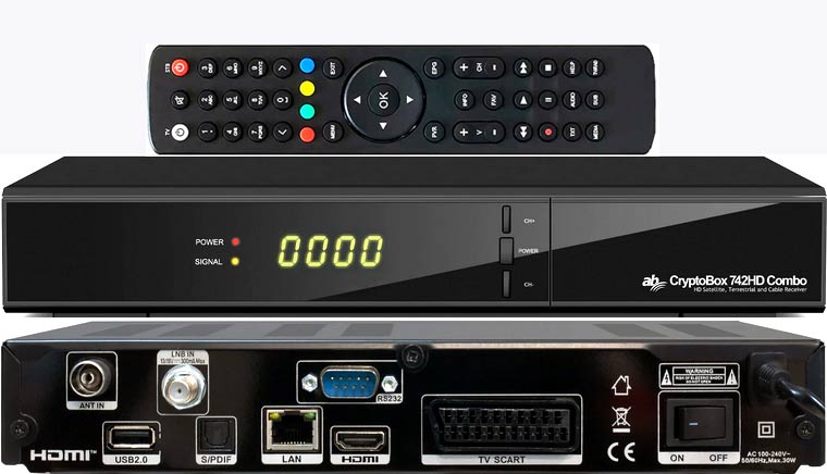 AB CRYPTOBOX 742HD COMBO (DVB-S2 + DVB-T2/C)