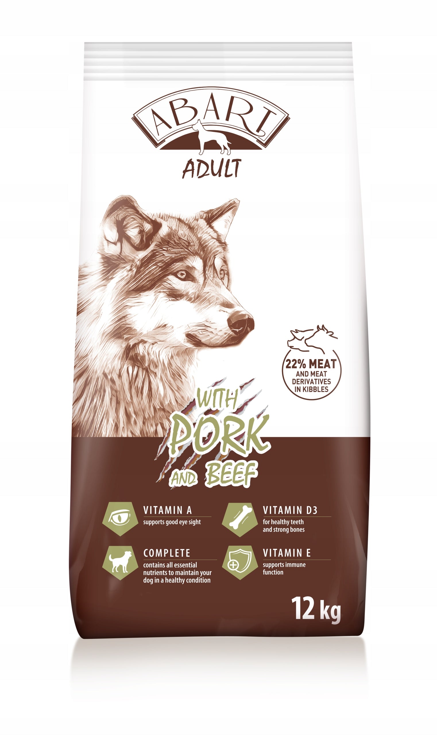 ABART Dog 12 kg – Beef and Pork Delicious, balanced – New taste!