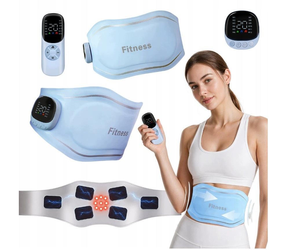 ABDOMINAL AND WAIST MASSAGE BELT EMS TENS WITH HEATING AND RED LIGHT