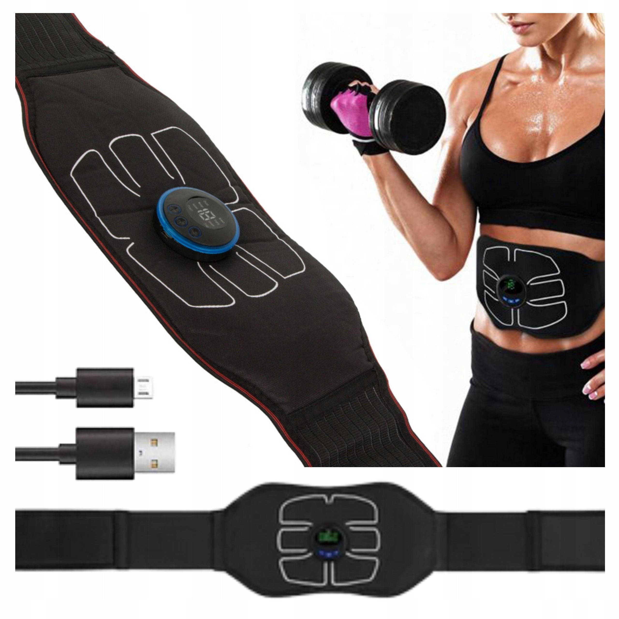 ABDOMINAL MUSCLE ELECTROSTIMULATOR BELT SLIMMING MASSAGE EMS STIMULATOR L/XL
