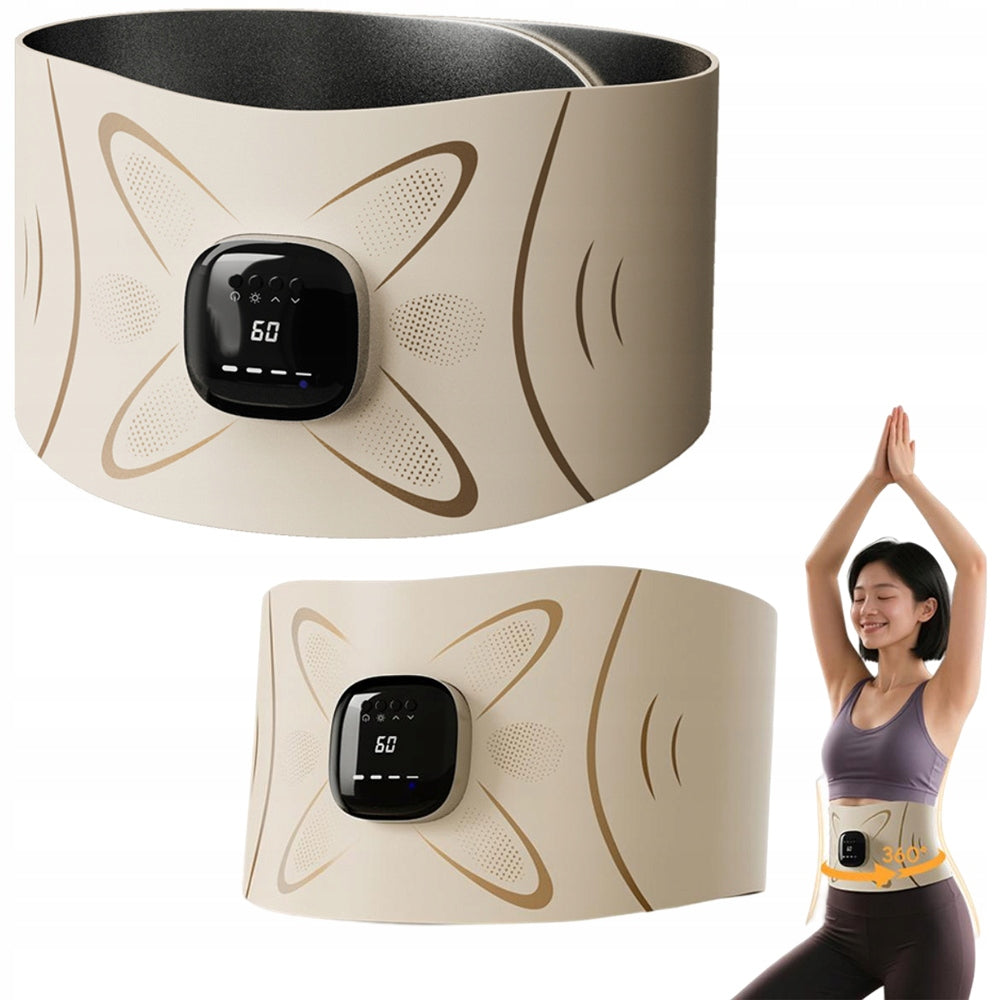 ABDOMINAL MUSCLE ELECTROSTIMULATOR SLIMMING BELT EMS HEATING STIMULATION