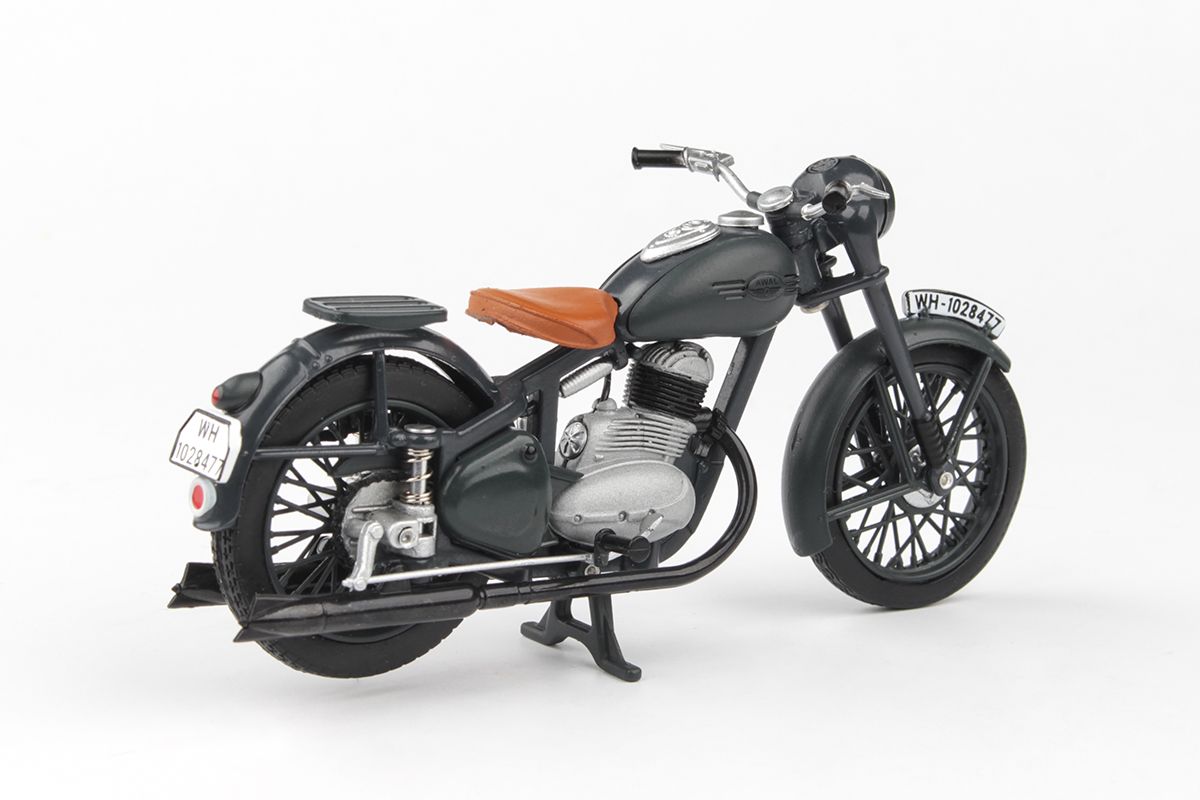 ABREX - Jawa 250 Pérák (1942) 1:18 - Šedá Tmavá - Prototyp Brand Abrex