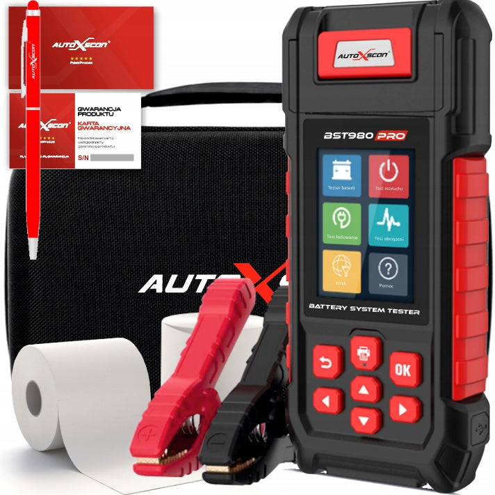 ACCUMULATIVE TESTER PRINTING REPORTS 12V/24V AUTOXSCAN BST980 PRO Polish EAN (GTIN) 6976074581063