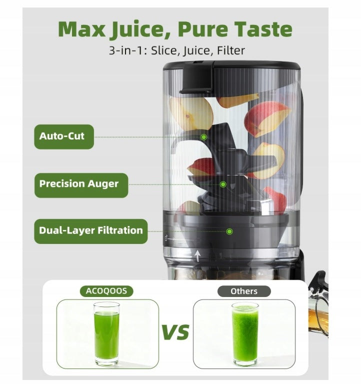 ACOQOOS 300 W Slow Juicer with Large Hole 1,8L Brand no brand