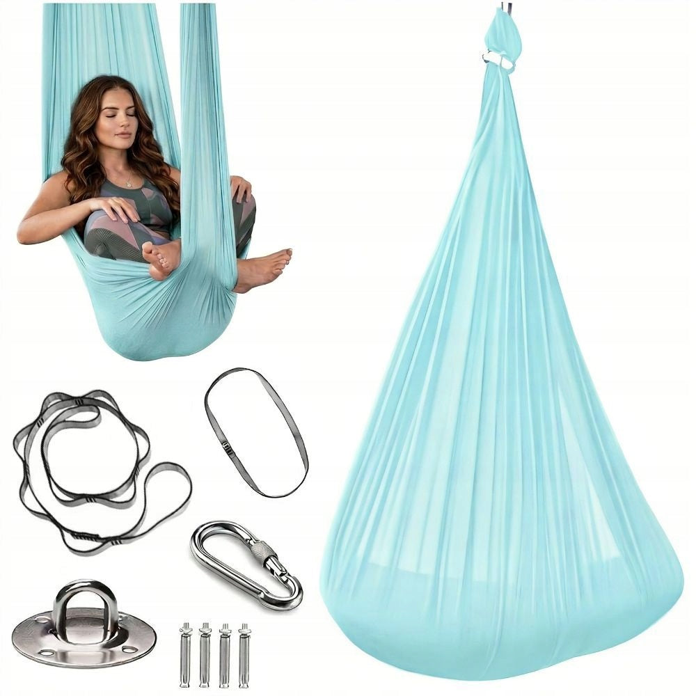 ACROBATIC SASH SCARF HAMMOCK MULTIFUNCTIONAL FOR YOGA EXERCISES BLUE