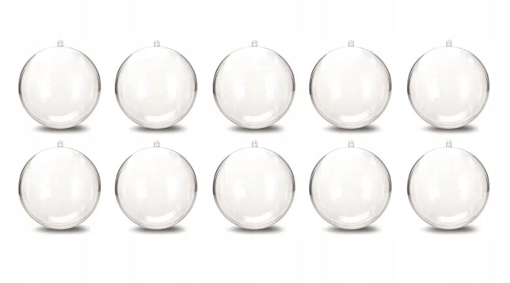 ACRYLIC BAUBLE BALL 10 cm 12 pcs DECORATION CRAFTS DIY CHRISTMAS TREE
