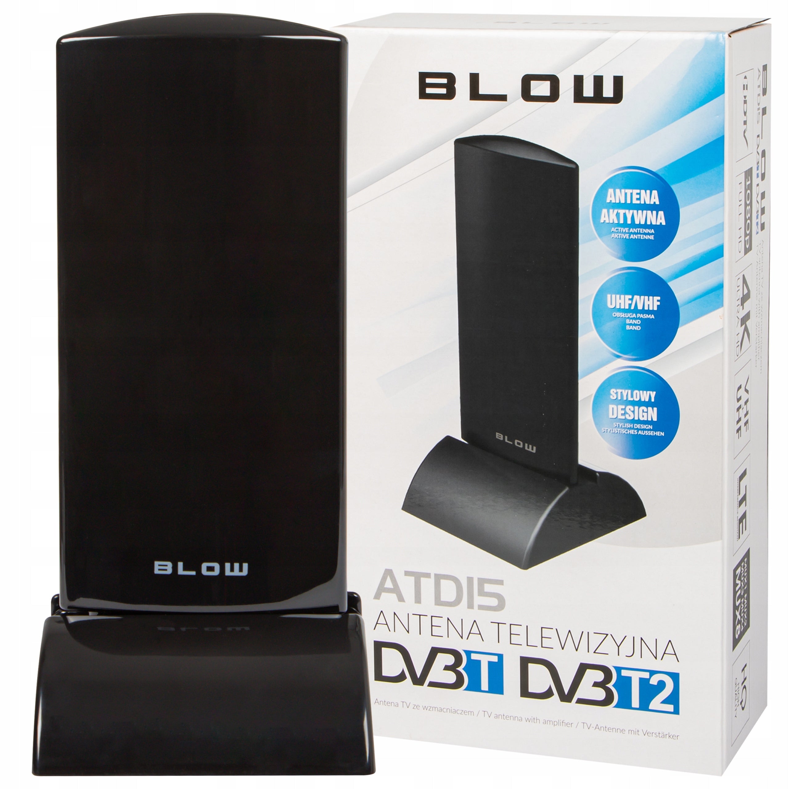 ACTIVE ANTENNA DVB-T2/ DVB-T 4K FULL HD WITH ATD15 AMPLIFIER