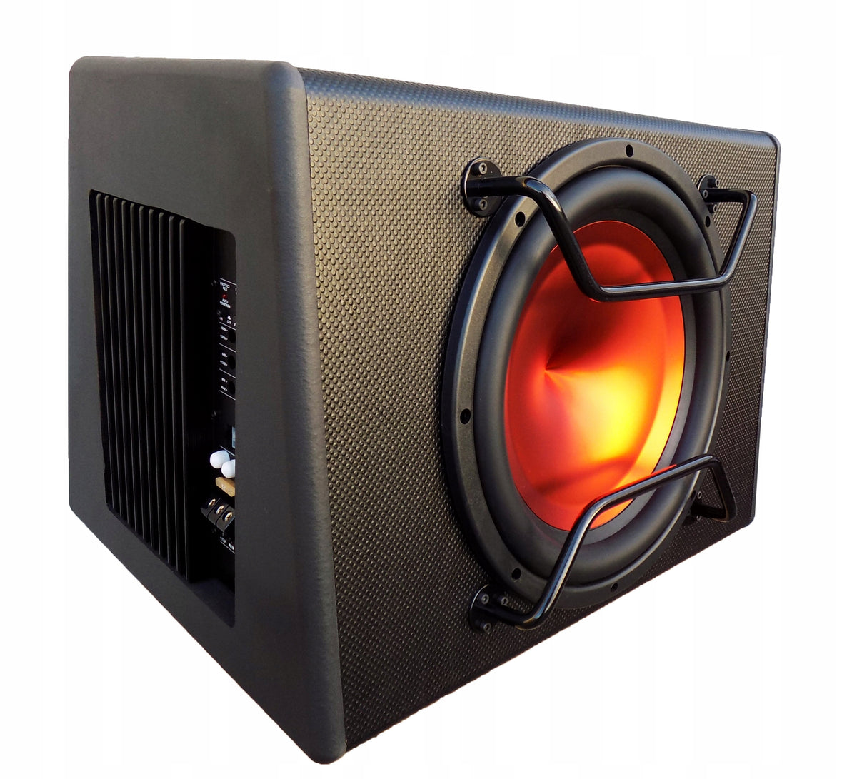 ACTIVE BOX BASS TUBE SUBWOOFER 1000W AMPLIFIER SUPER BASS CABLES Batteries included no