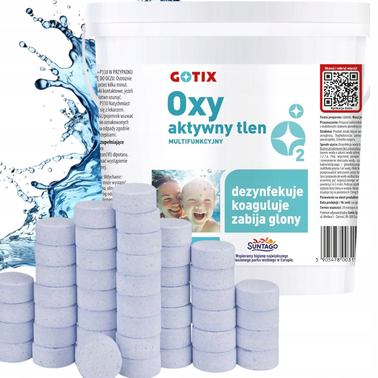 ACTIVE MULTIFUNCTIONAL OXYGEN 11in1 - 3kg - FOR POOL JACUZZI WITHOUT CHLORINE Packaging status original