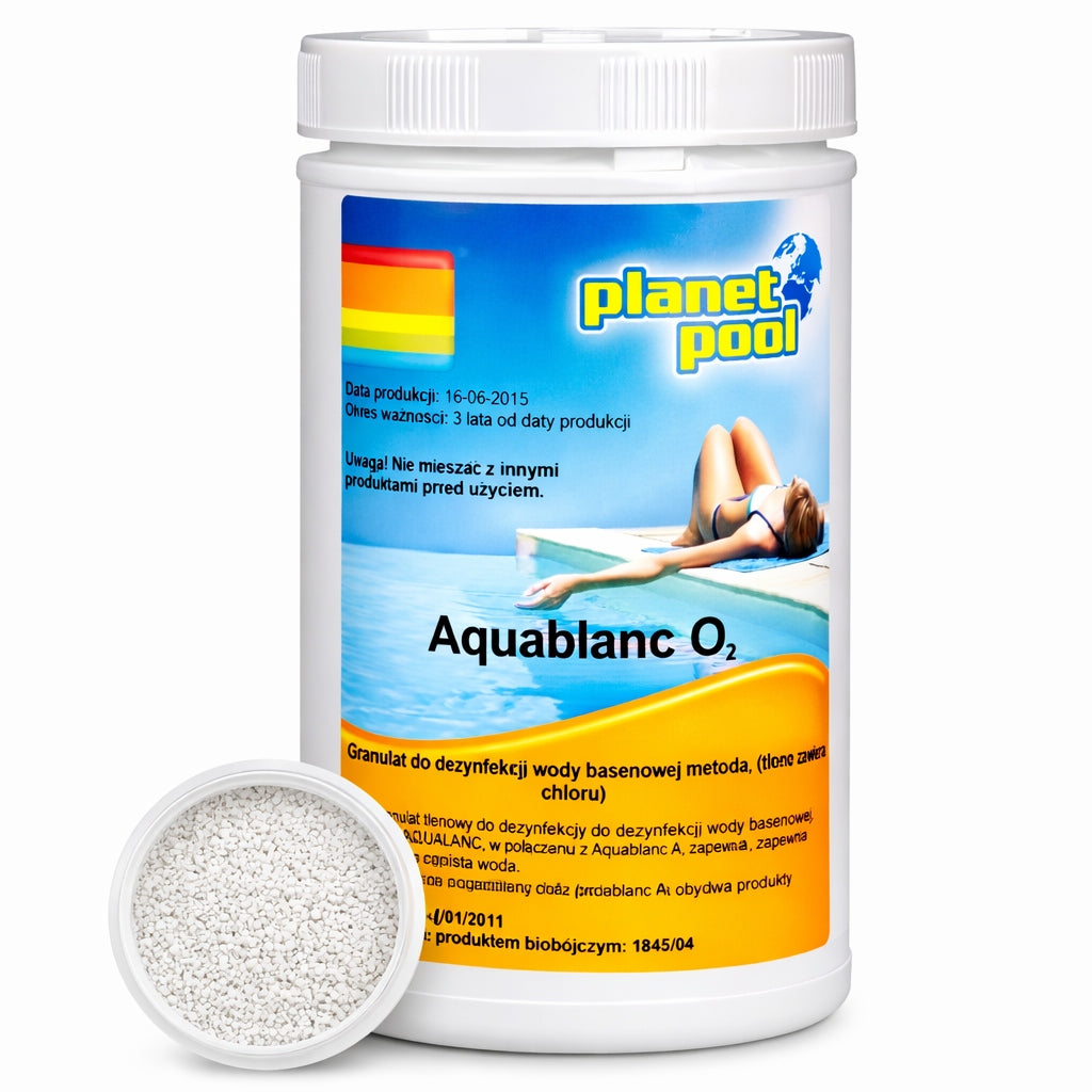 ACTIVE OXYGEN AQUABLANC O2 1kg CHLORINE FREE chemistry for swimming pool jacuzzi SWIMMING POOL