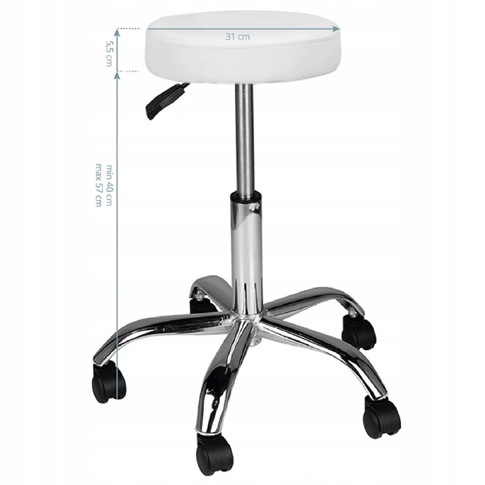 ACTIVESHOP AM-310 COSMETIC STOOL - WHITE Brand Activ
