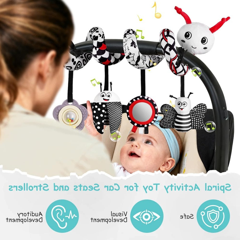 ACTIVITY SPIRAL FOR STROLLER COT AND LADYBUG SEAT 50 CM PLUSH Material fabric