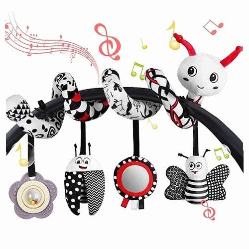 ACTIVITY SPIRAL FOR STROLLER CRIB RATTLE FOR BABIES