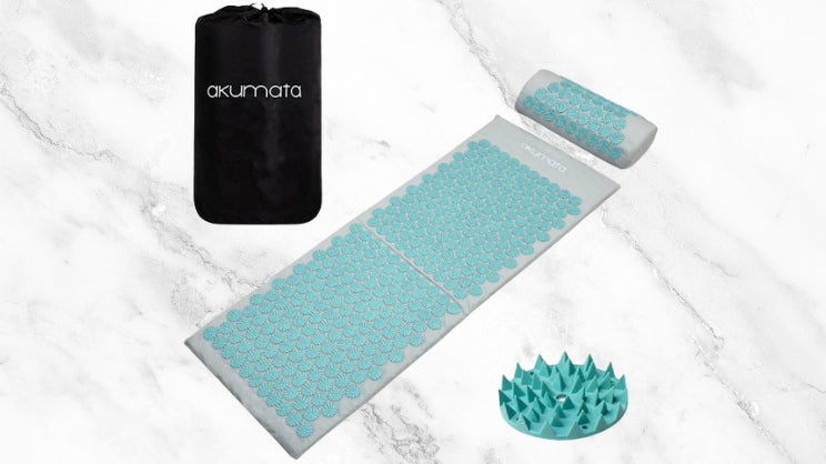 ACUPRESSURE MAT + GREY-MINT PILLOW 110cm COTTON AKUMATA SET PL Medical device yes