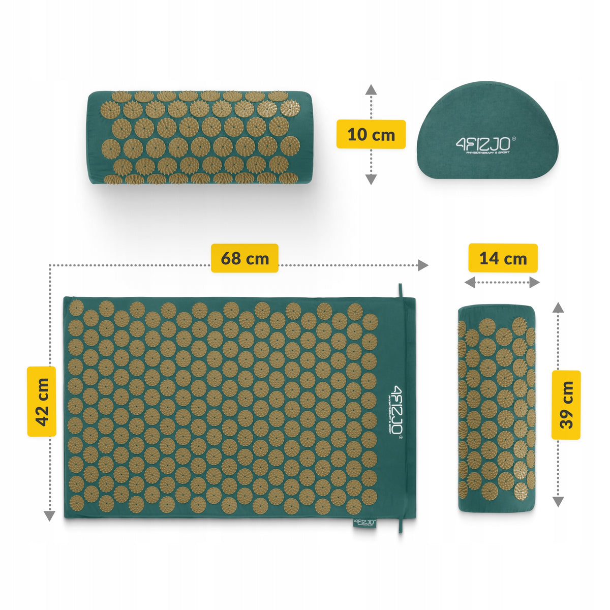 ACUPRESSURE MAT HEALTH MASSAGE ACUPRESSURE SPIKES HEALTH ZETAW PILLOW Manufacturer code Mata do akupresury z poduszką klasyczna