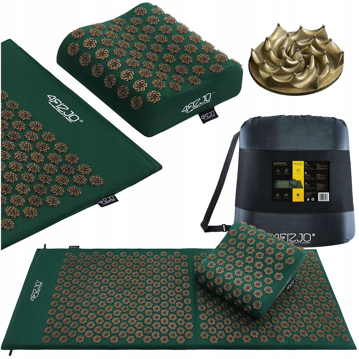 ACUPRESSURE MAT WITH MASSAGE SPIKES STIMULATING CIRCULATION WITH XL PILLOW