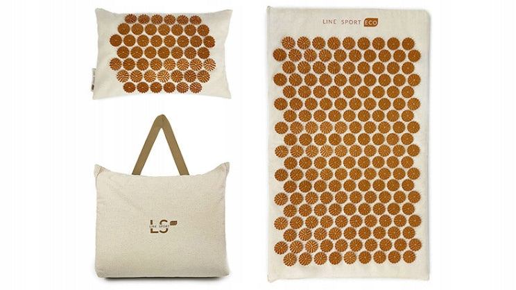 ACUPRESSURE MAT WITH PILLOW NATURAL COTTON GOLD LINE SPORT AKUMATA Packaging status original