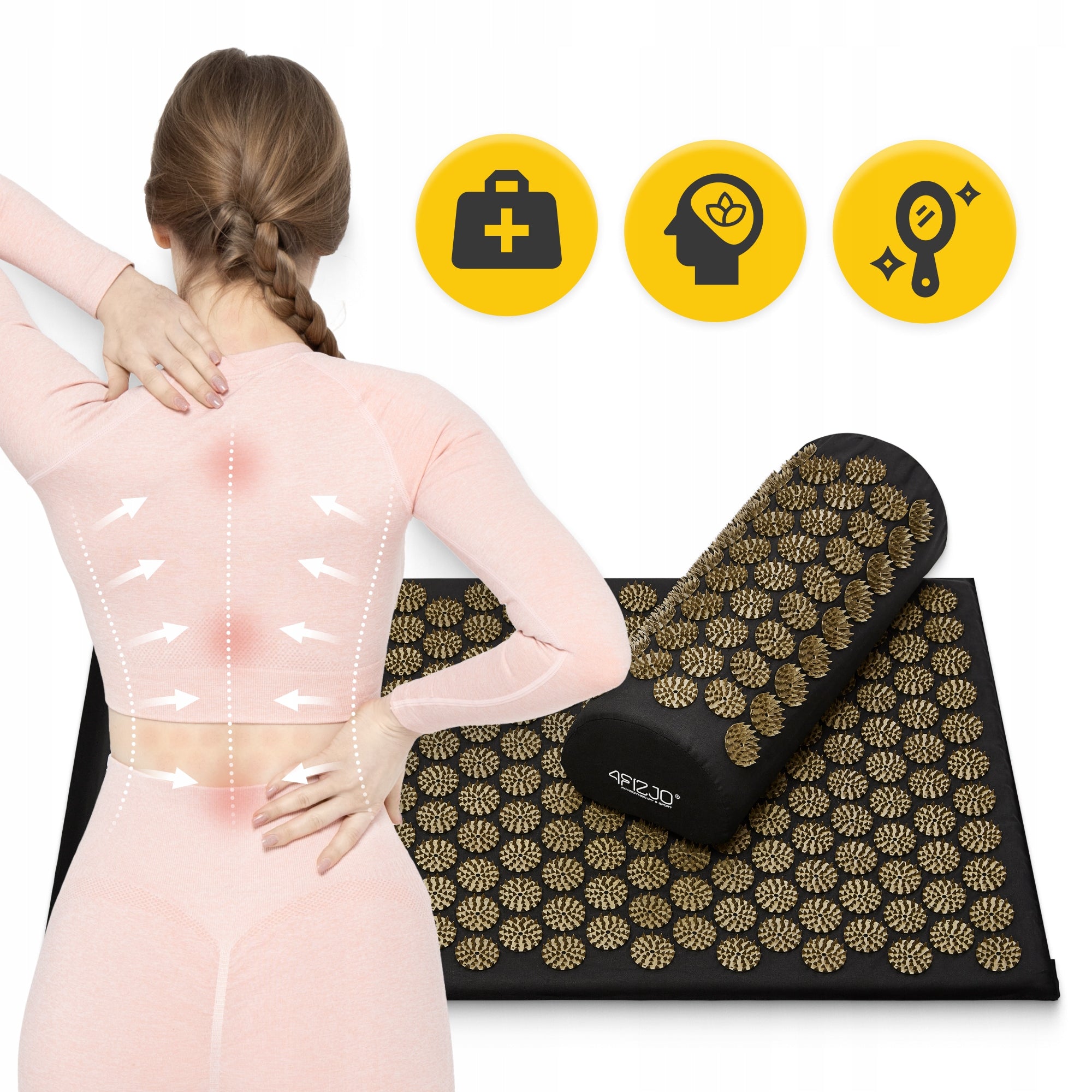 ACUPRESSURE MAT WITH SPIKES HEALTH ACUPRESSURE MASSAGE SET PILLOW EAN (GTIN) 5907739314987