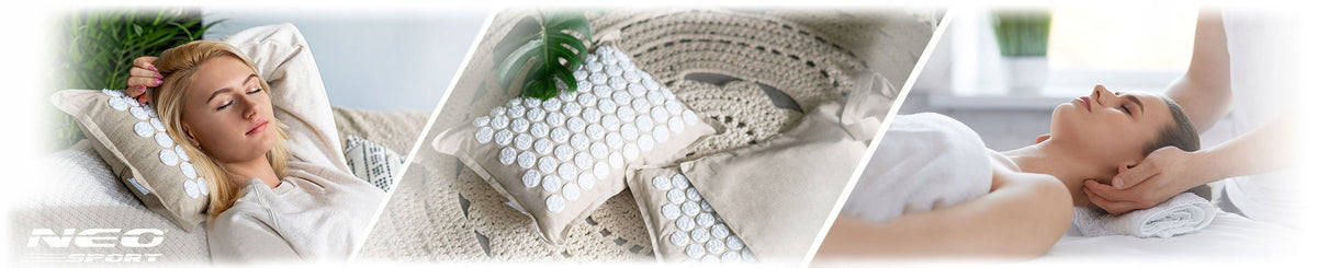 ACUPRESSURE MAT WITH SPIKES + PILLOW + BAG Medical device no