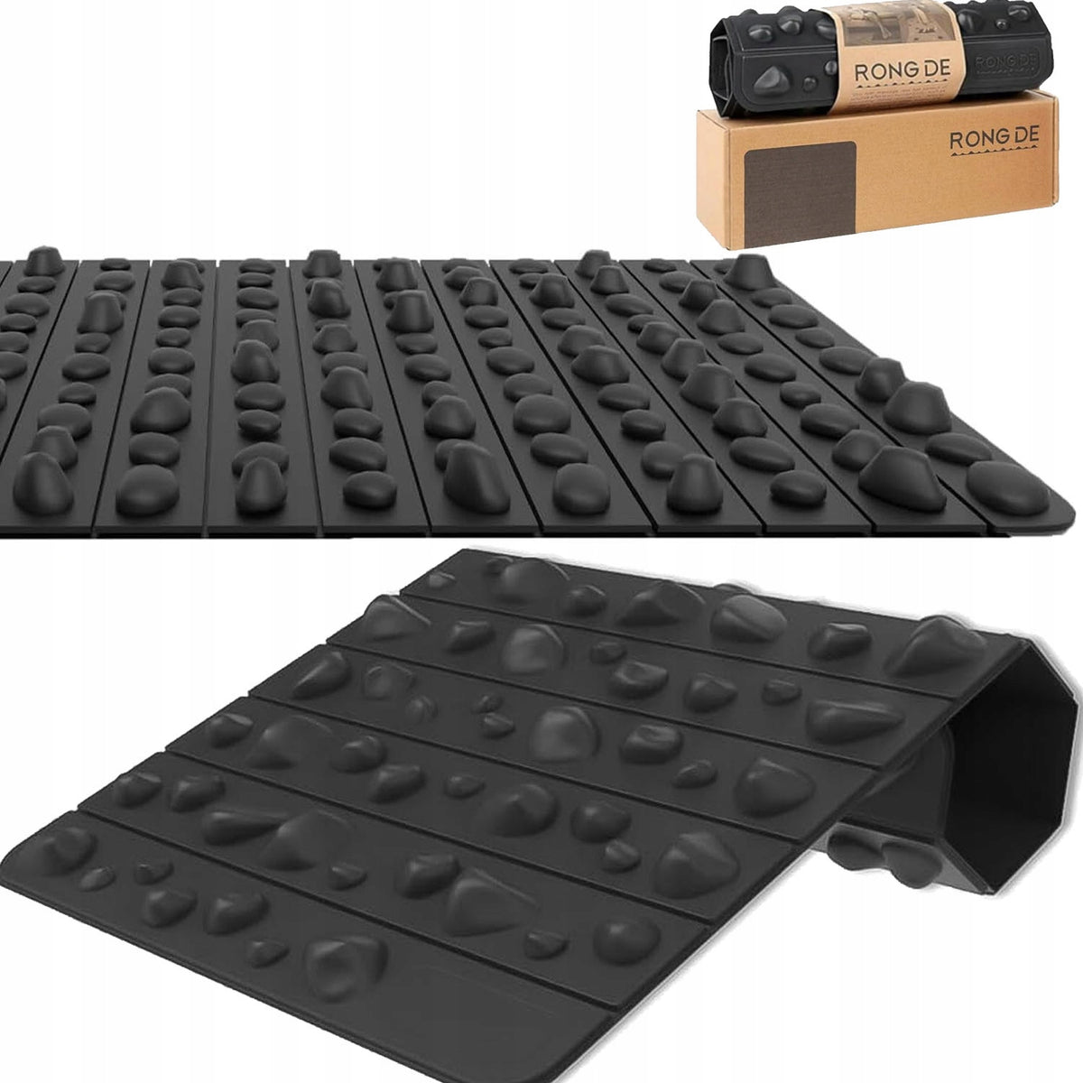 ACUPRESSURE REFLEXOLOGY MAT SENSORY MASSAGE HEALTH WITH STONES
