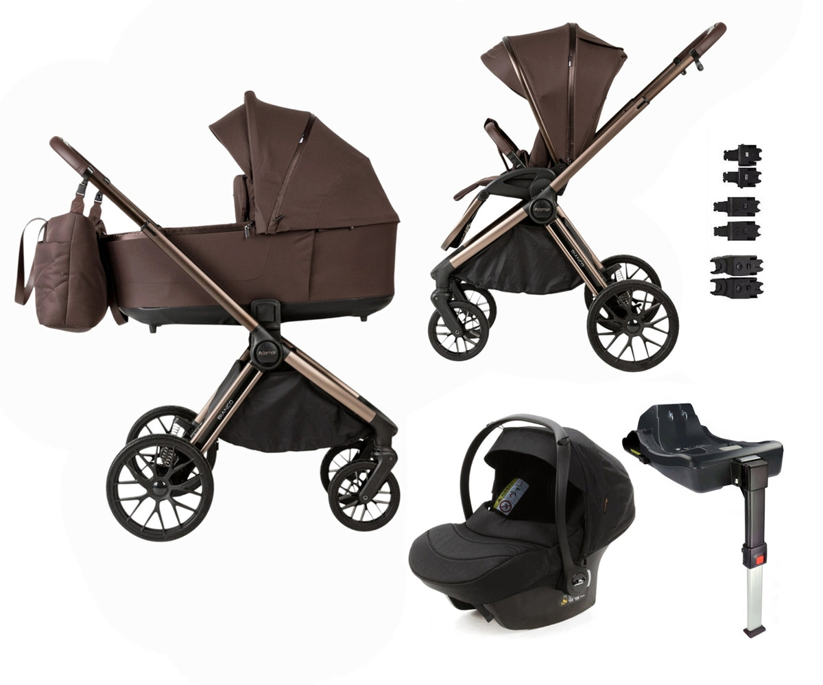 ADAMEX BIANCO CHOCOLATE BROWN trolley 4in1 + COSMO 2.0 BASE DOCK 2 + ADAPTERS