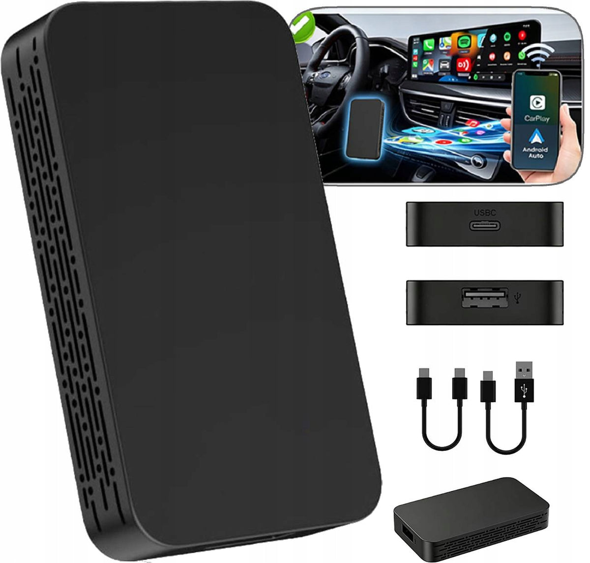 ADAPTER CARLINK 5.2 APPLE CARPLAY ANDROID AUTO WIRELESS CPC200-C2Air