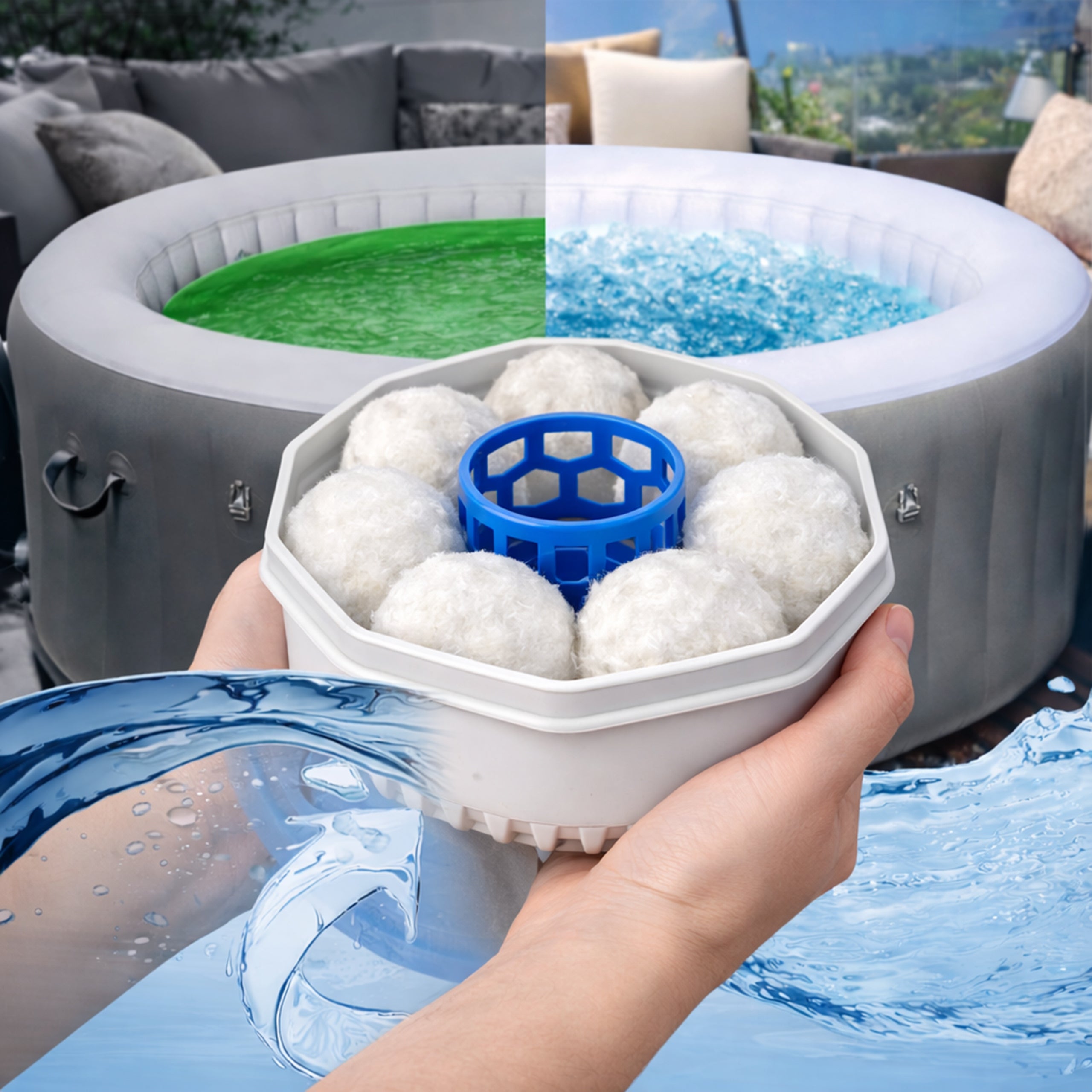 ADAPTER FILTER TYPE VI + FILTER BALLS for Jacuzzi Lay-Z-SPA 60311 FREEBIE Packaging status original