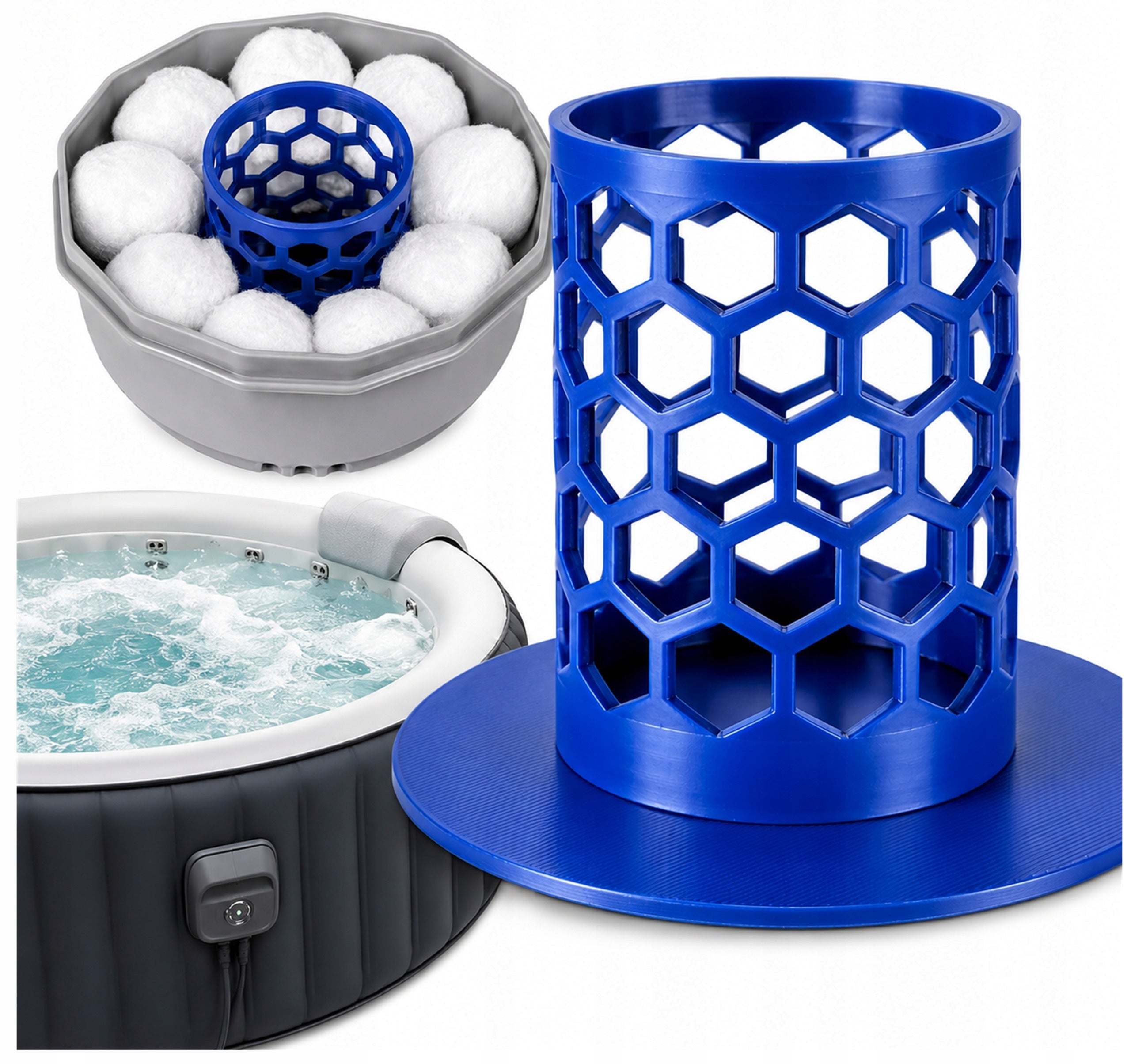 ADAPTER FILTER TYPE VI + FILTER BALLS for Jacuzzi Lay-Z-SPA 60311 FREEBIE