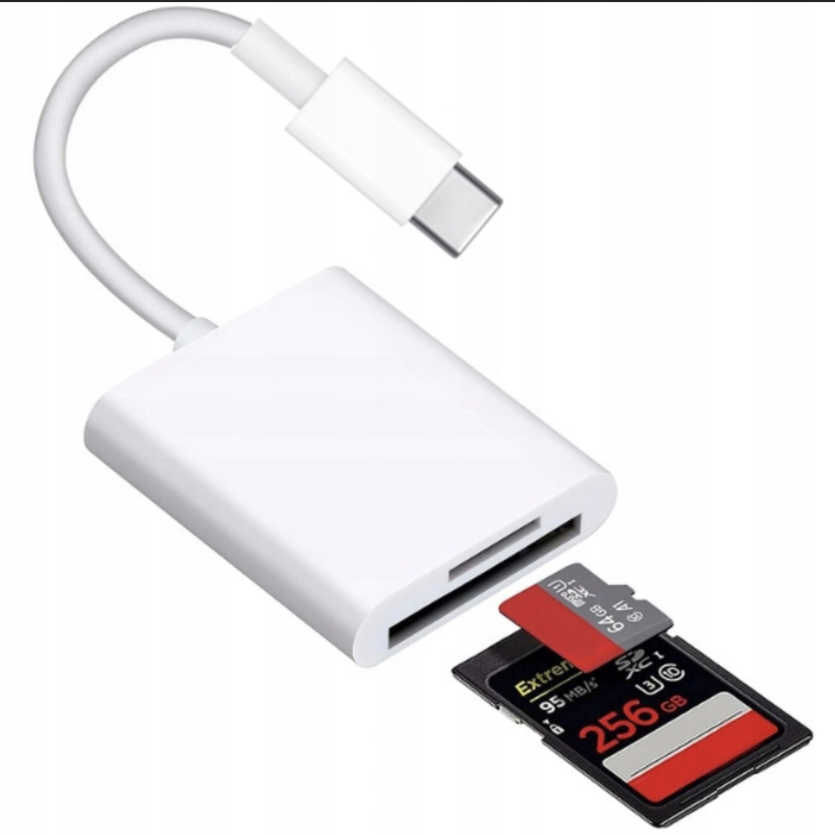 ADAPTER MEMORY CARD READER SD MICRO SD/TF USB C FOR LAPTOP PHONE GEARZ