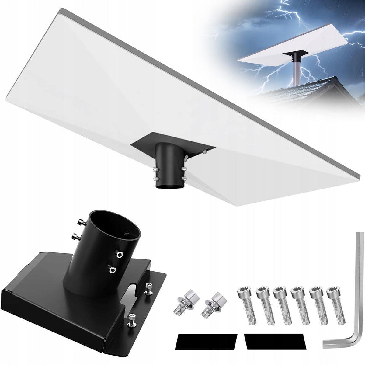 ADAPTER MOUNTING BRACKET FOR STARlink Gen 3 ANTENNA, FOR PIPES, METAL
