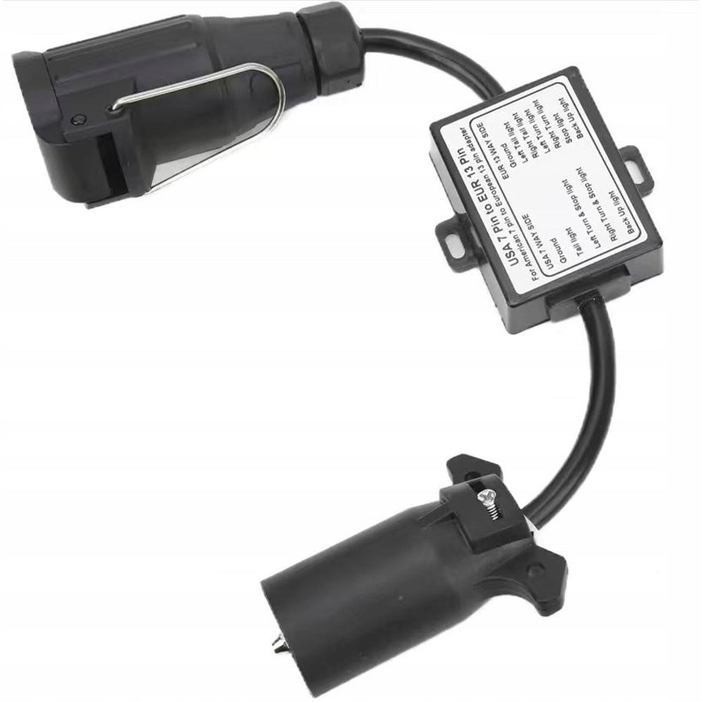 ADAPTER USA 7-PIN TO EU 13-PIN TO HOOK / TRAILER SOCKET