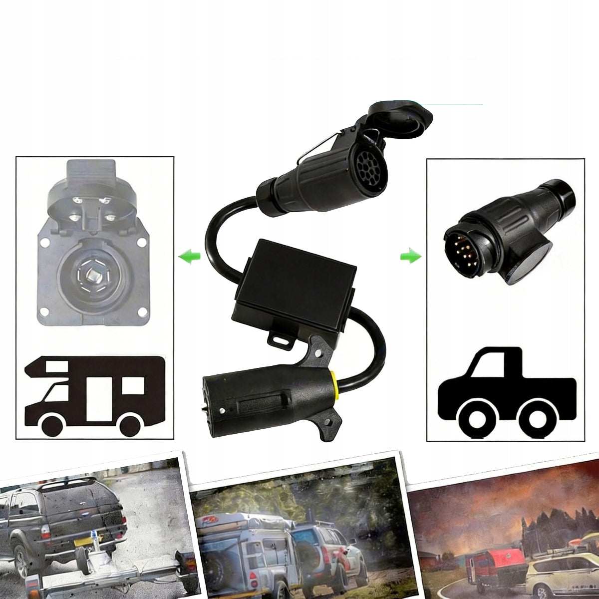 ADAPTER USA 7-pin to EU 13-pin FOR HOOK / TRAILER SOCKET Manufacturer no brand