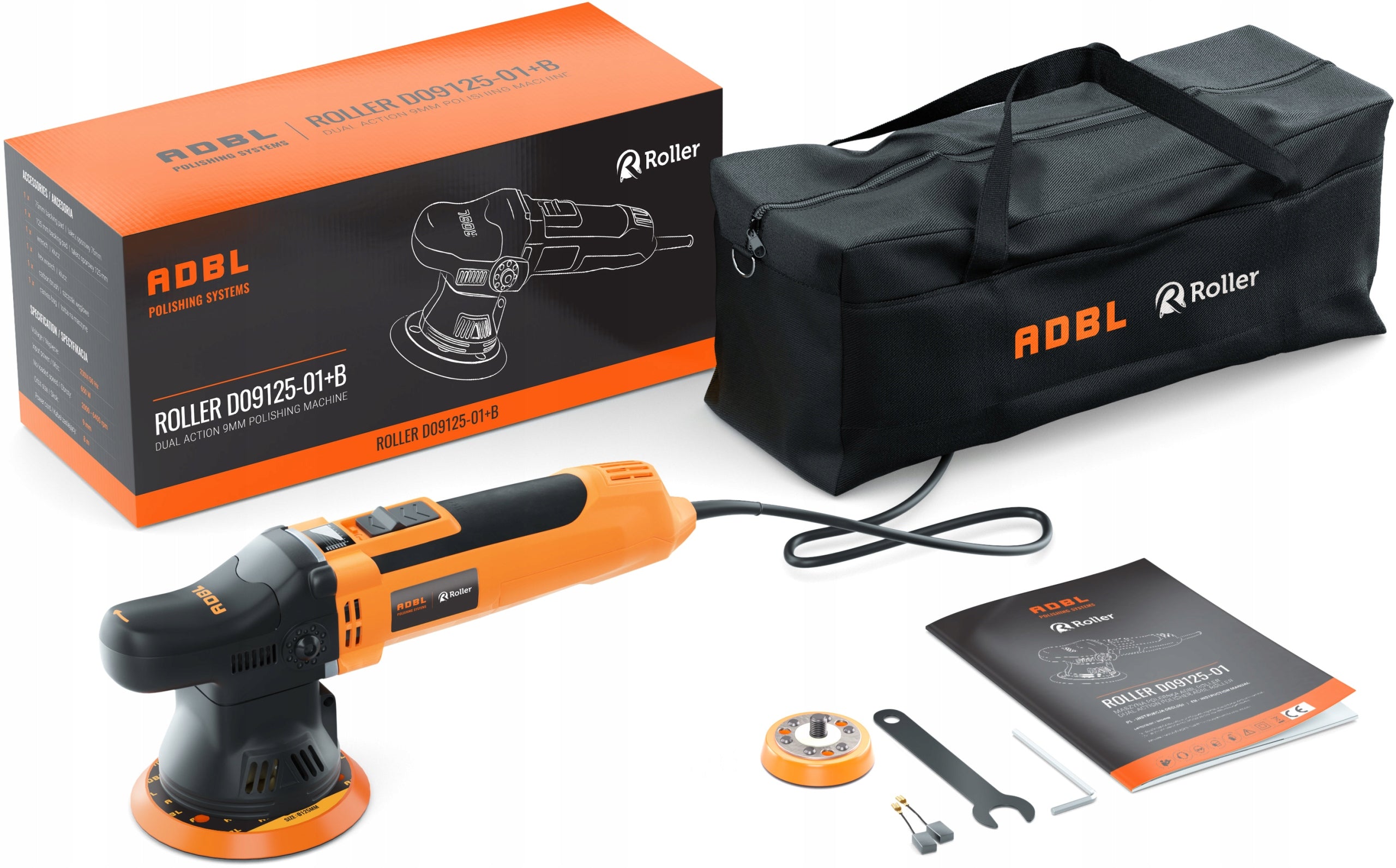 ADBL D09125-01 CAR POLISHER SET FOR ONE STEP WITH ULTRACOAT PASTE Manufacturer code ADBL D09125 + PASTA POLERSKA ONE STEP