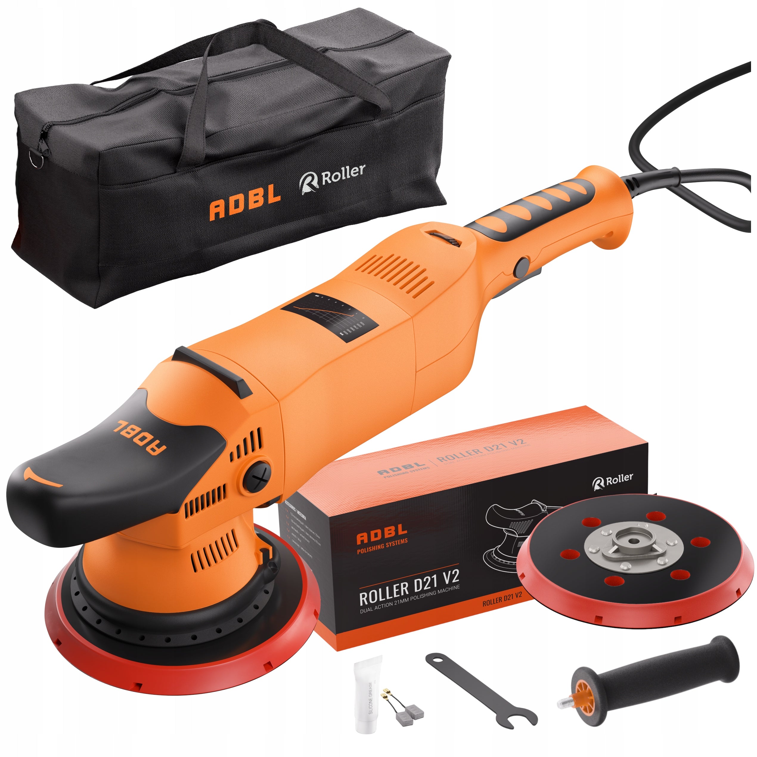 ADBL D21 V2 DA 21mm Car Polisher Polishing Machine 125mm 150mm Bag
