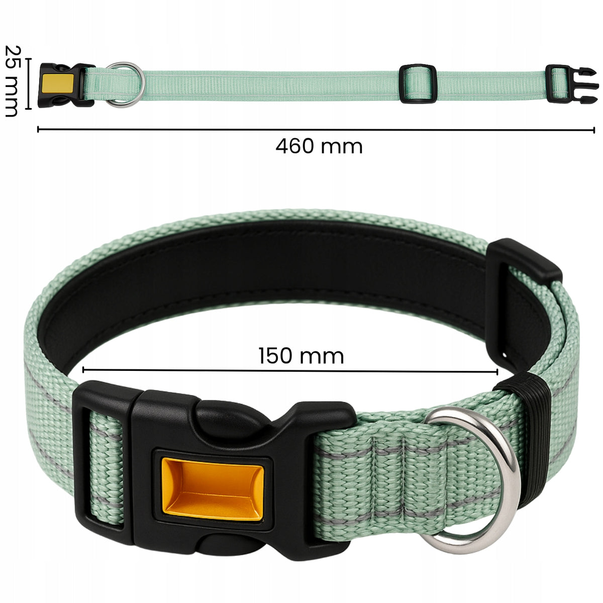 ADJUSTABLE ANIMAL CAT DOG COLLAR FOR KEYCHAINS LOCATORS TAG Manufacturer code Obroża dla zwierząt domowych XQ2 Green