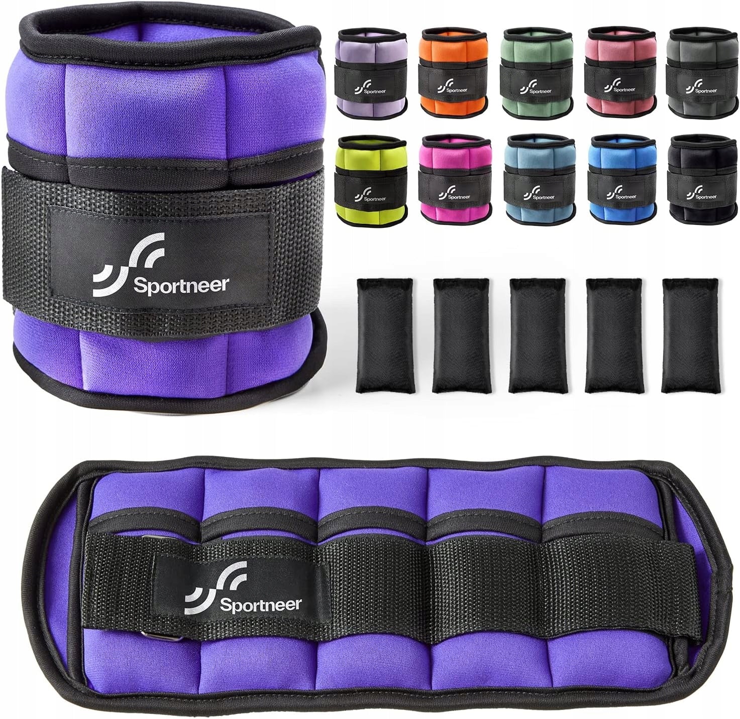 ADJUSTABLE ANKLE WEIGHTS 0,9-4,5 KG FOR STRENGTH TRAINING