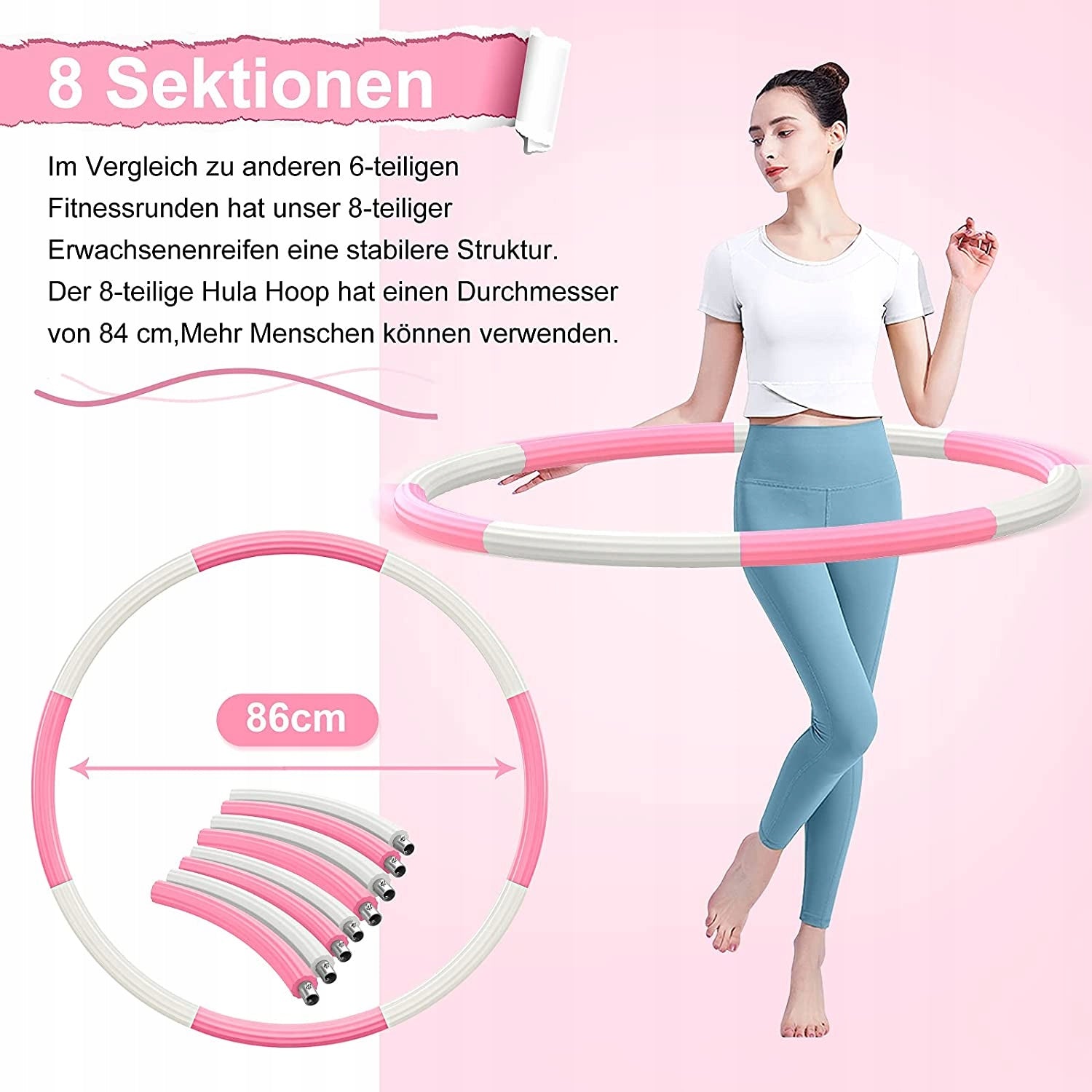 ADJUSTABLE HULA HOOP FOR WEIGHT LOSS FOR WOMEN 1,2kg 86cm Brand no brand