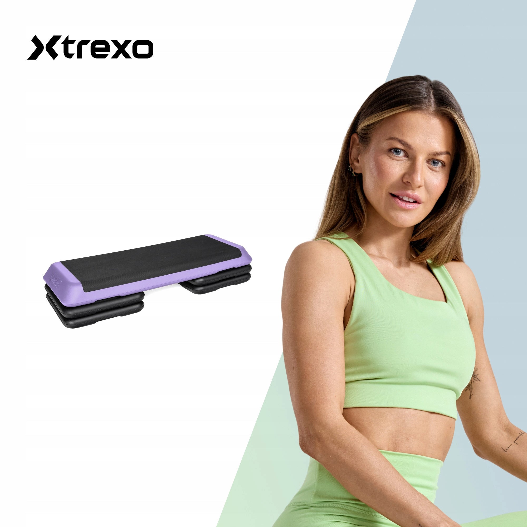 ADJUSTABLE Step for Fitness Exercise XTREXO aerobics 3 steps platform Manufacturer code TRX-AS01