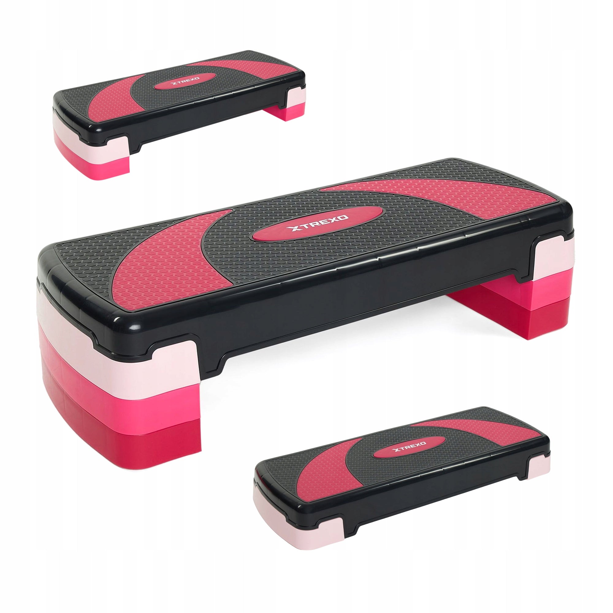 ADJUSTABLE Step step for fitness exercises max 250kg XTREXO 3 steps step
