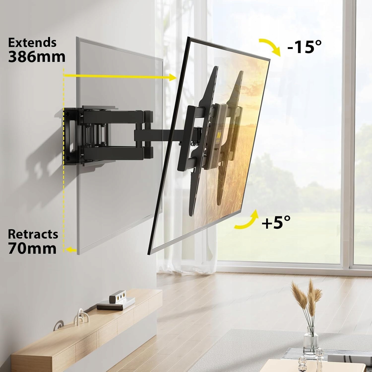 ADJUSTABLE TV MOUNT 37-75 TV VESA HANGER 200x100 to 600x400 APLF6 Manufacturer code APLF6
