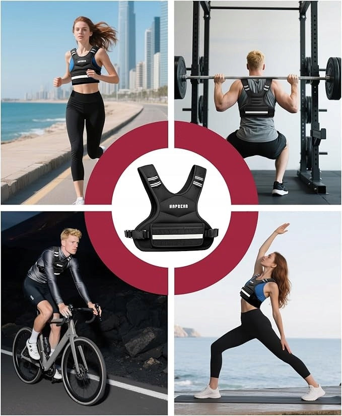 ADJUSTABLE WEIGHTED VEST EXERCISE TRAINING 6X WEIGHT WITH POCKET Manufacturer code B0FBFZYLG5