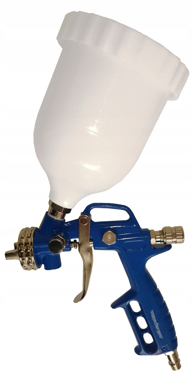 ADLER Paint Spray Gun BLUE HP 1.5mm upper tank 0206.9