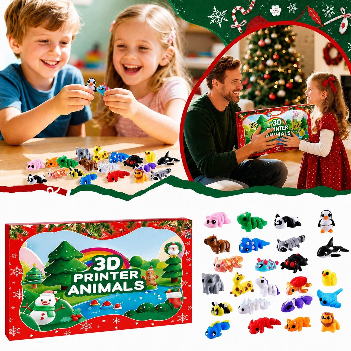 ADVENT CALENDAR 2026 ANIMALS 3D PRINT 24 PCS LARGE FIGURINES FOR CHILDREN Manufacturer code 4027213048830