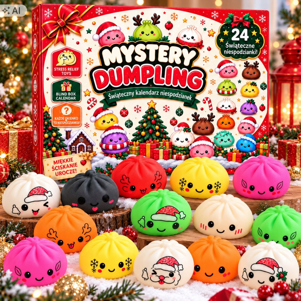 ADVENT CALENDAR 2026 SQUISHY 24 SQUISHIES ANTI-STRESS CHRISTMAS FIDGET Brand no brand