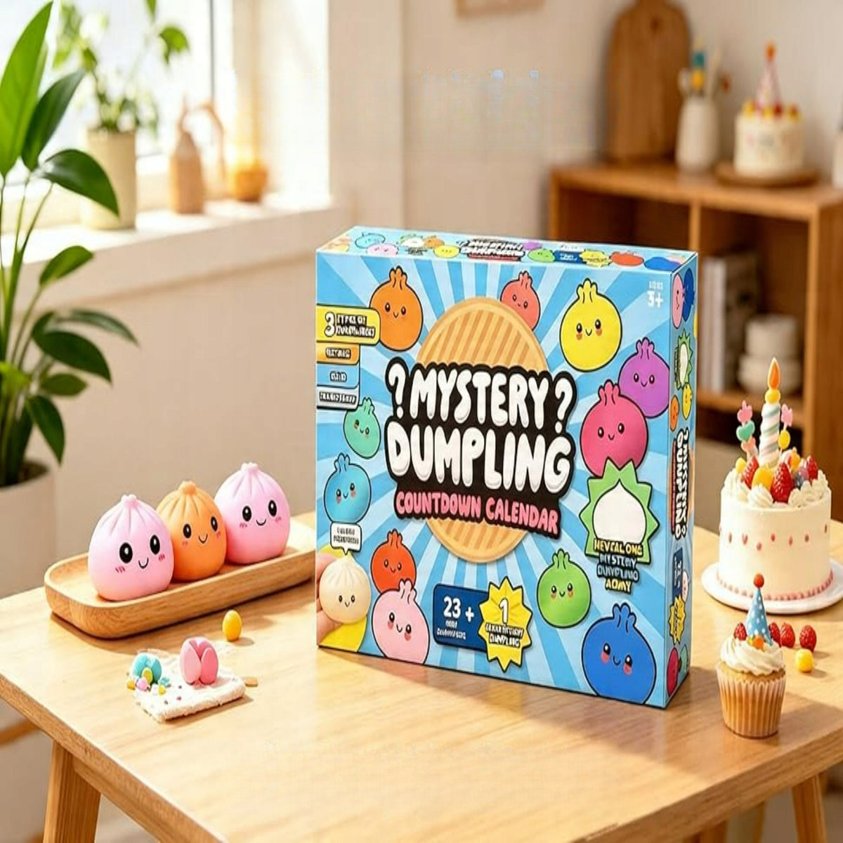 ADVENT CALENDAR 24 DAYS SQUISHIES 3D SENSORY SET CHRISTMAS GIFT Packaging status original