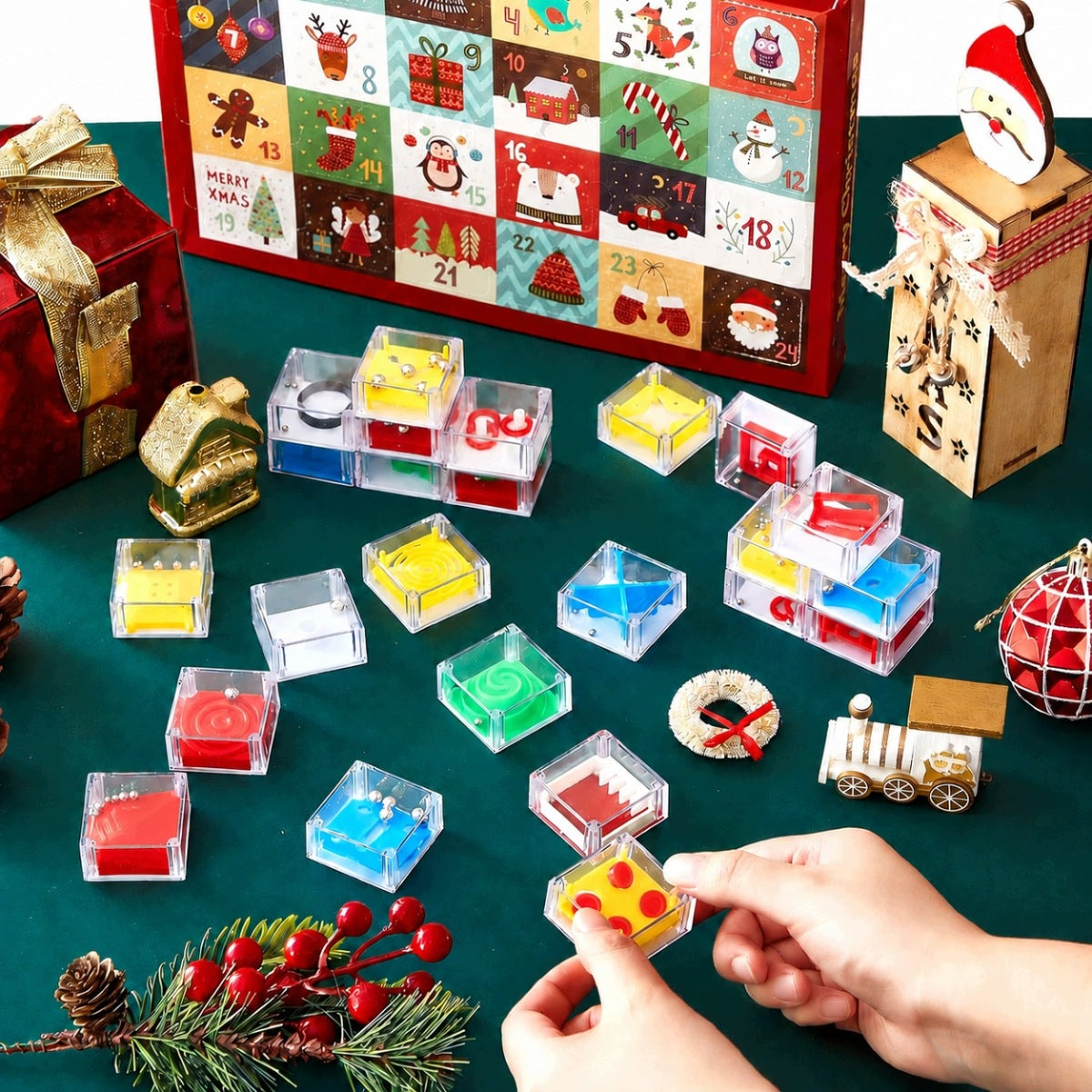 ADVENT CALENDAR 24 PUZZLE 3D PUZZLE GAMES LOGIC GIFT CHILDREN Brand no brand